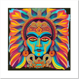 New World Gods (6) - Mesoamerican Inspired Psychedelic Art Posters and Art